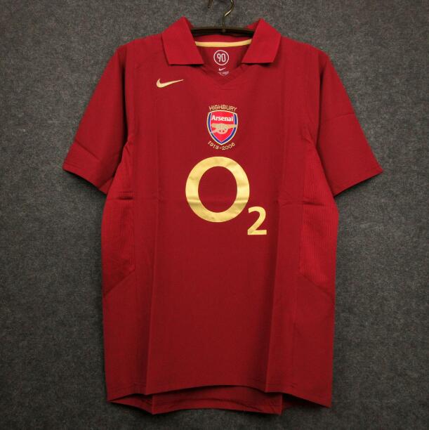 05-06 Arsenal Retro Home Kit Soccer Jersey